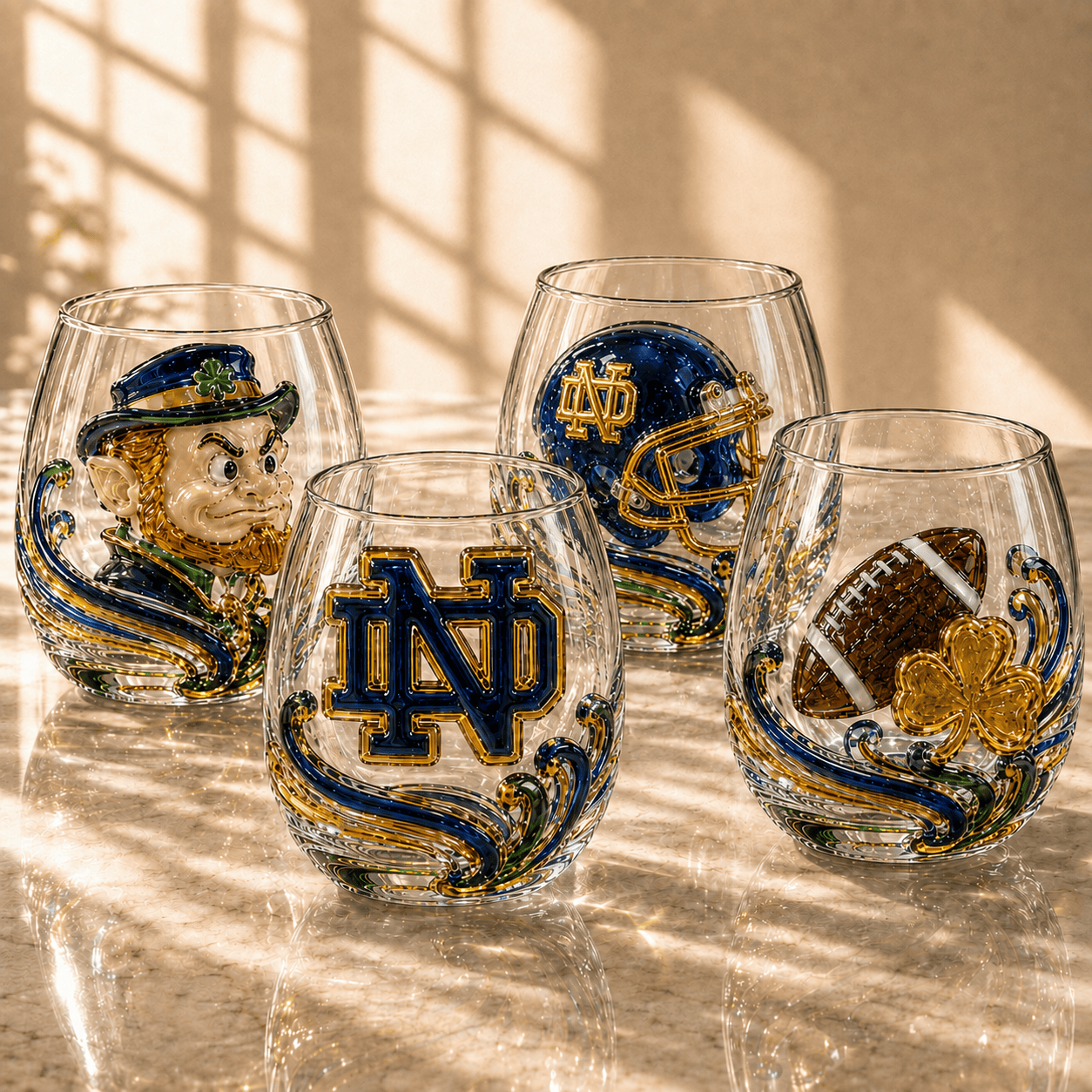 NODFI Stemless Glass Cup Set TMH