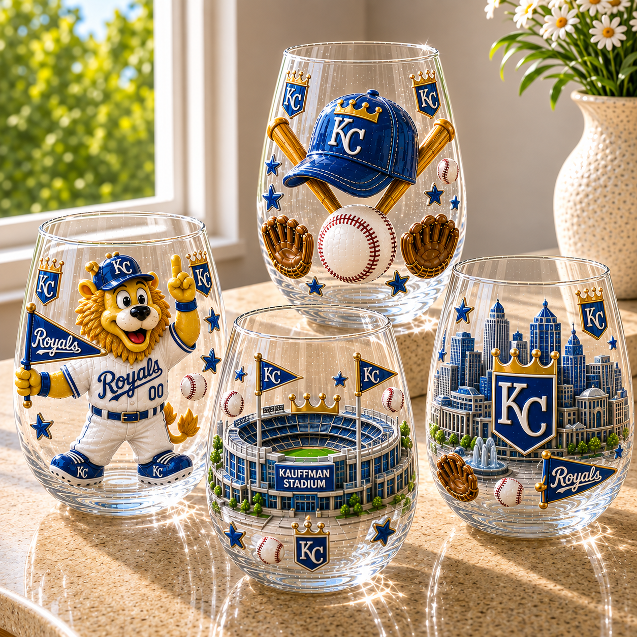 Premium KCR Stemless Wine Glass Set TTTT