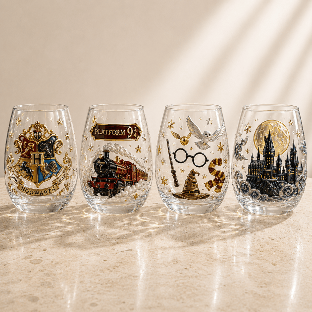 Premium HRP Stemless Wine Glass Set BMD