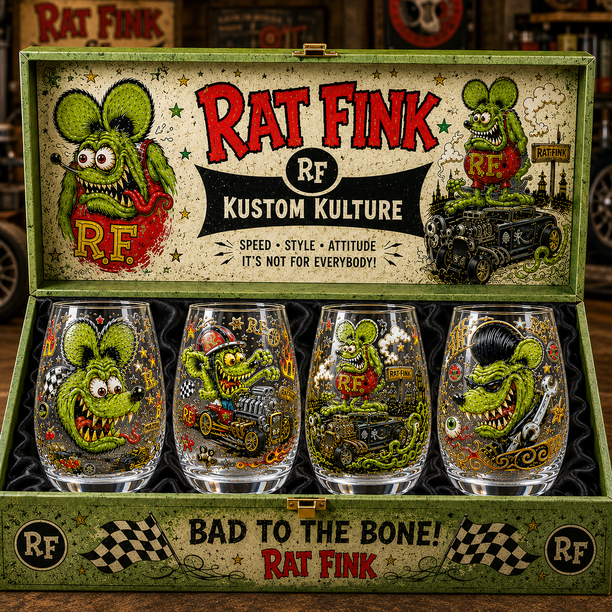 Premium RFK Stemless Wine Glass Set BMD