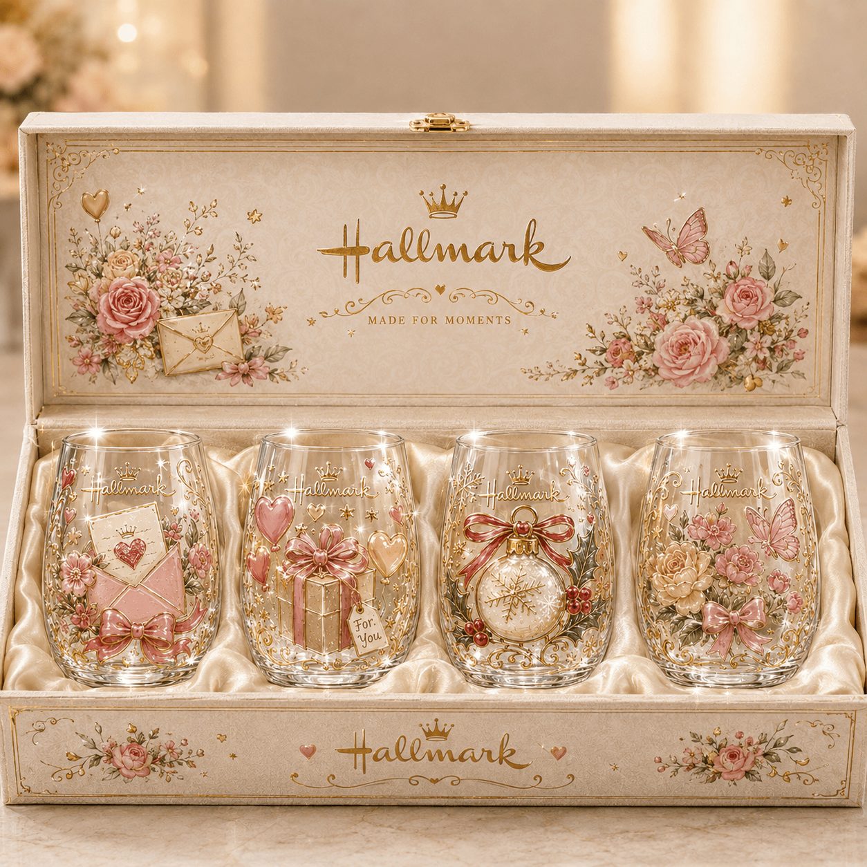 Premium HMK Stemless Wine Glass Set BMD