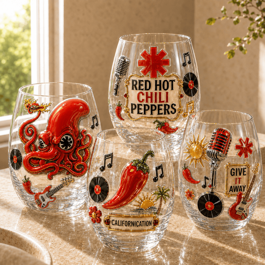 Premium RHCP Stemless Wine Glass Set TMH