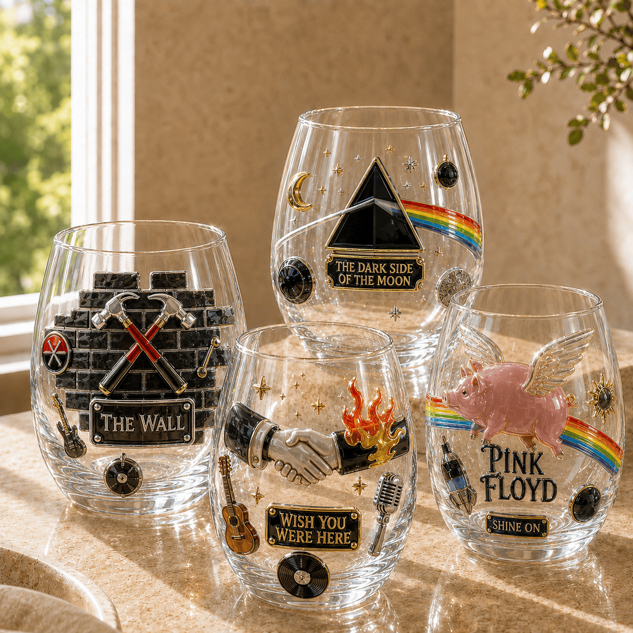 Premium PKFL Stemless Wine Glass Set TMH
