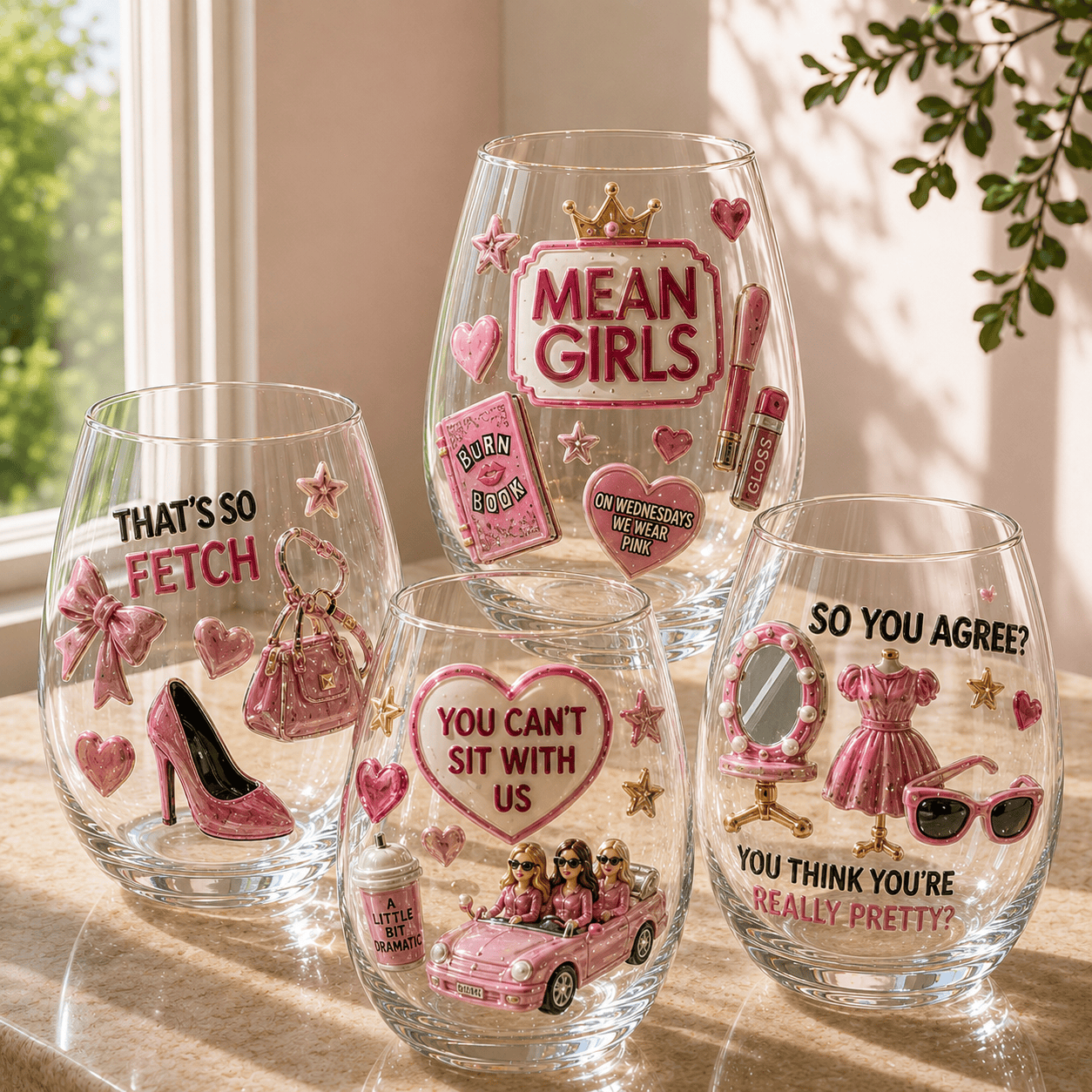 Premium MGS Stemless Wine Glass Set TMH