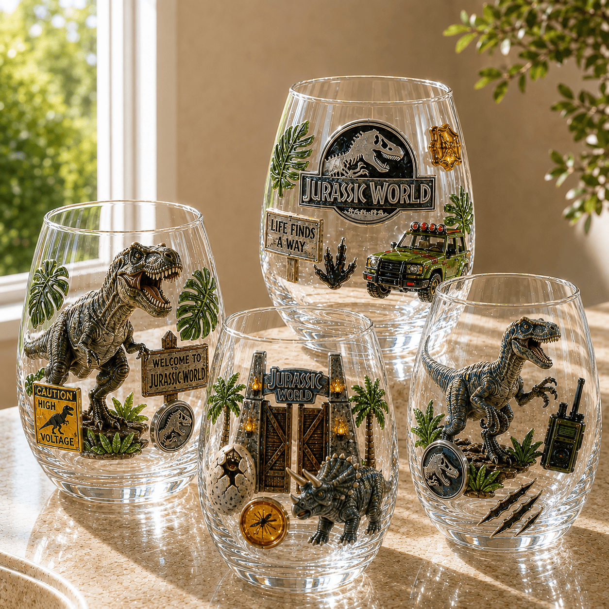 Premium JRSW Stemless Wine Glass Set TMH