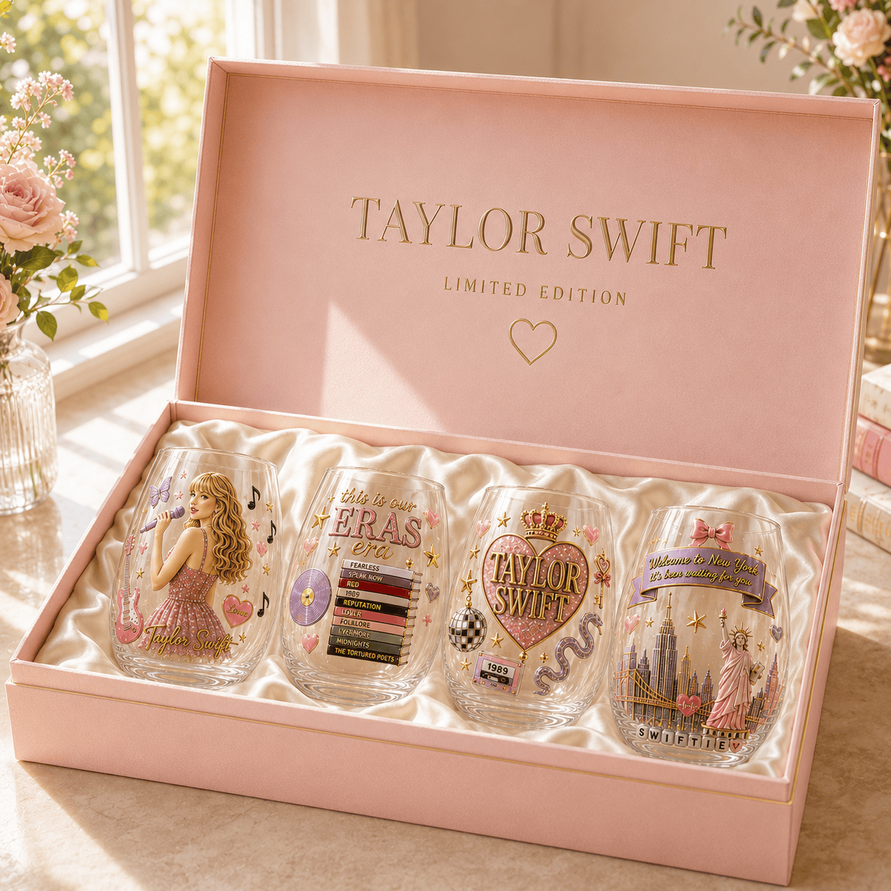 Premium TLSW Stemless Wine Glass Set TMH