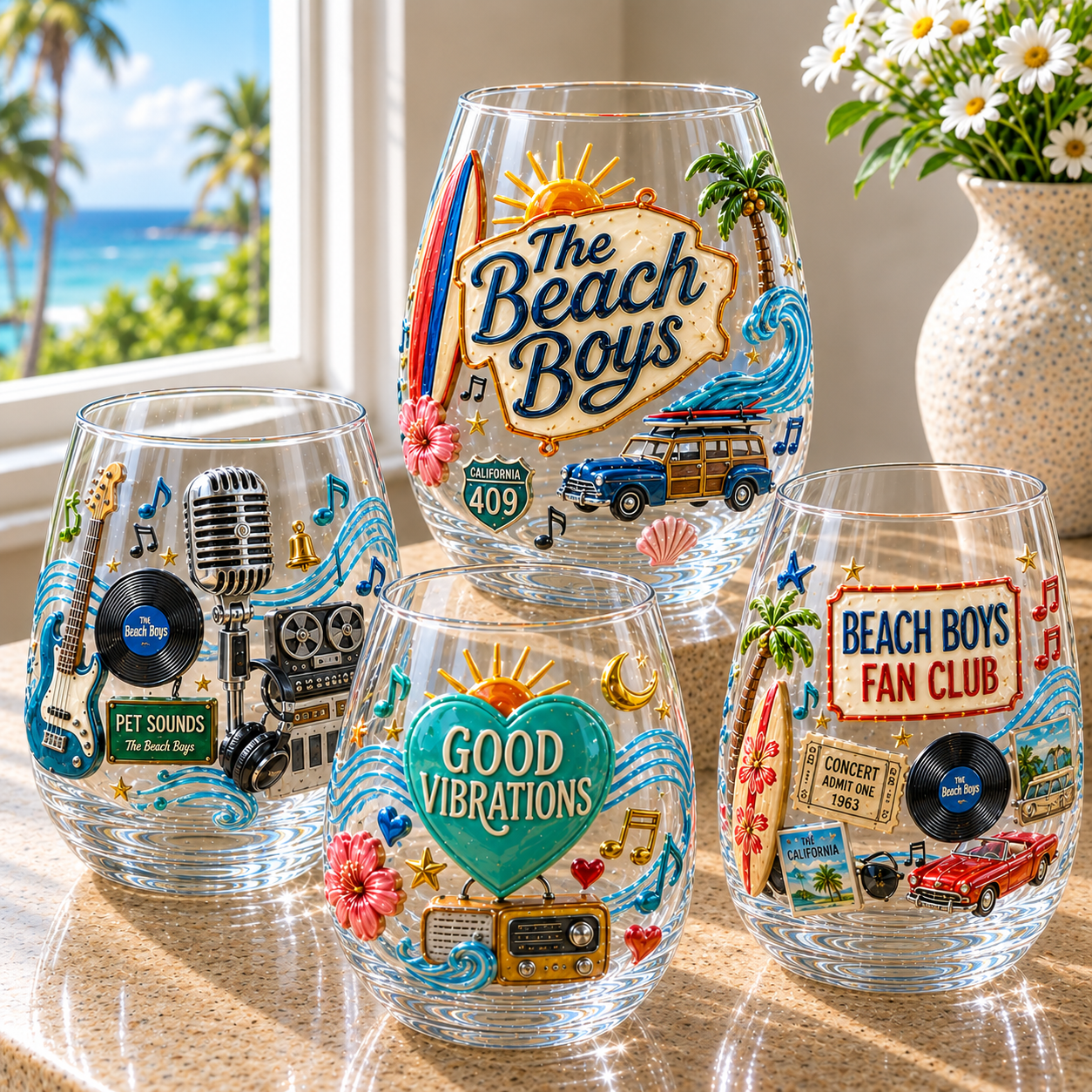 Premium TBY Stemless Wine Glass Set TTTT