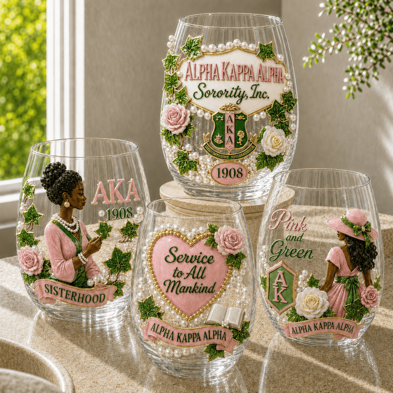 Premium AKA Stemless Wine Glass Set TTTT