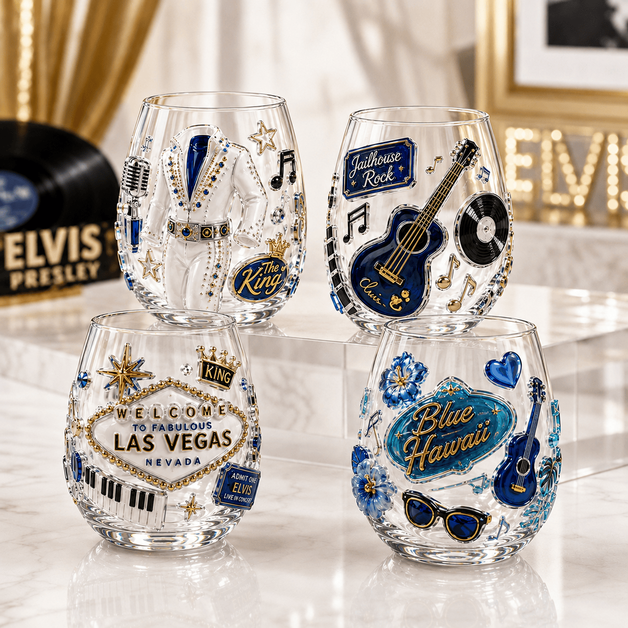 Premium ELV Stemless Wine Glass Set TTTT