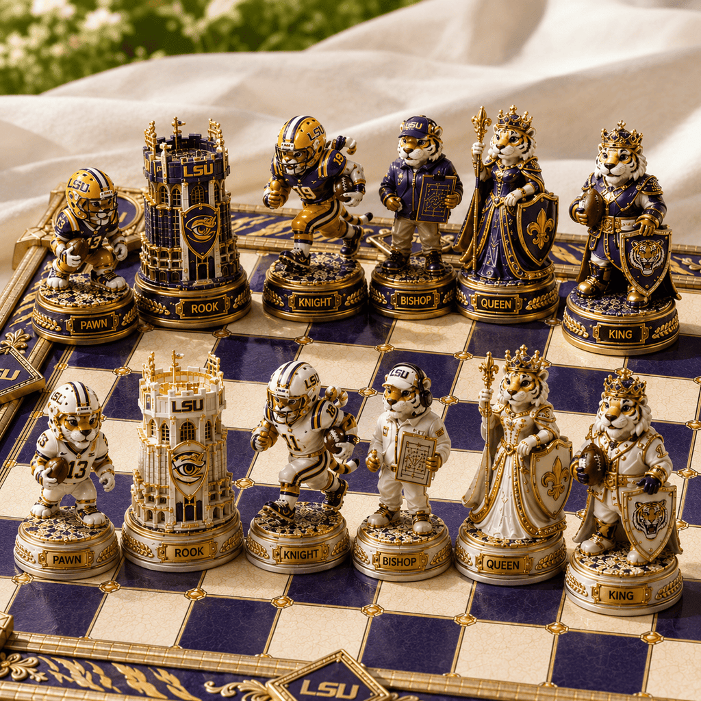Premium LSU Chess Set NTNA